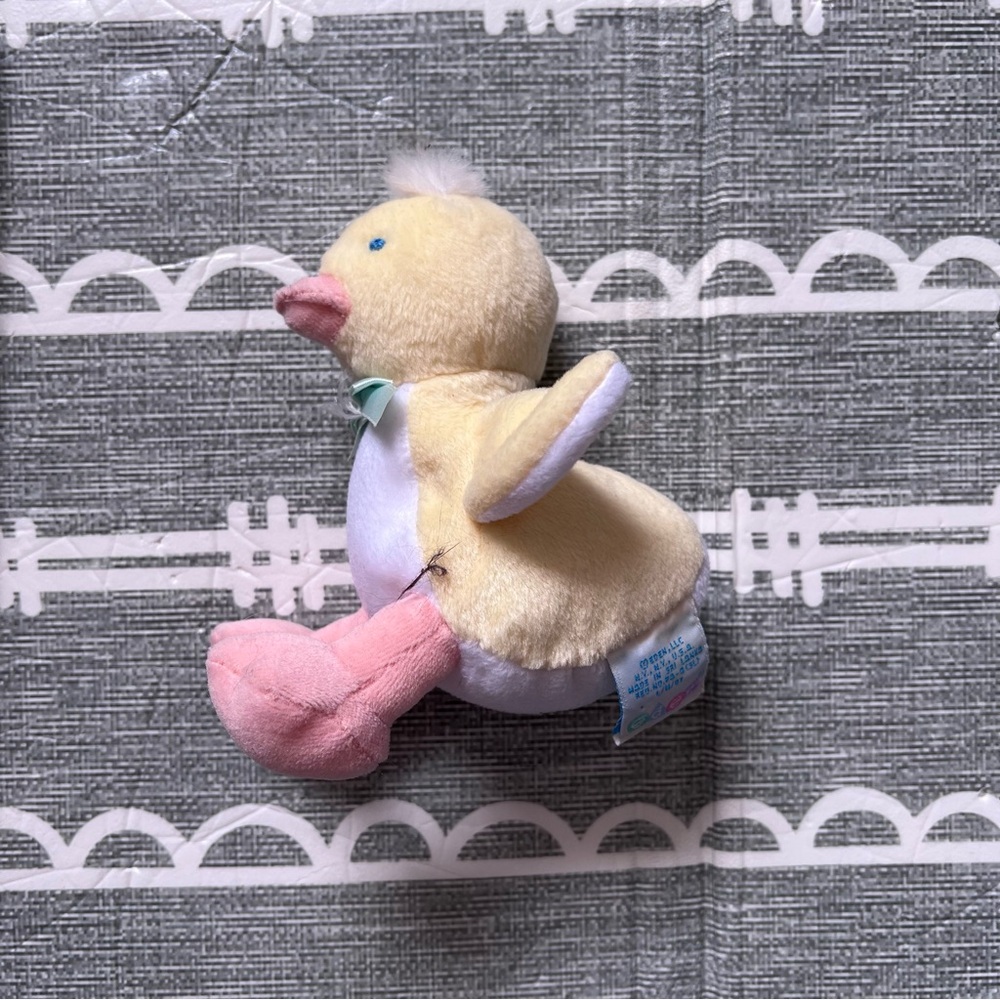 Eden Yellow and Pink Plush Duck Toy